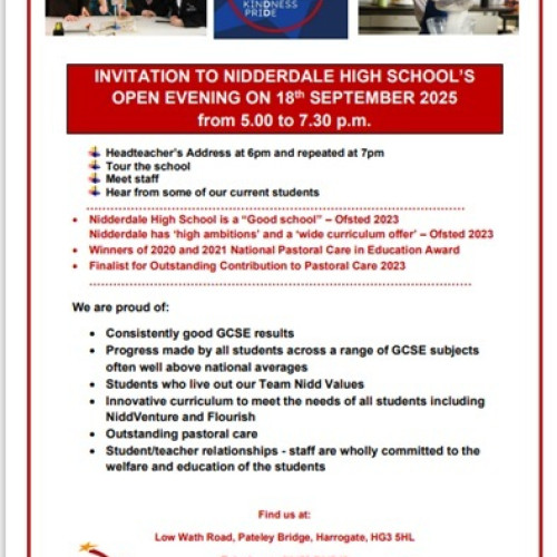 Open evening Flyer