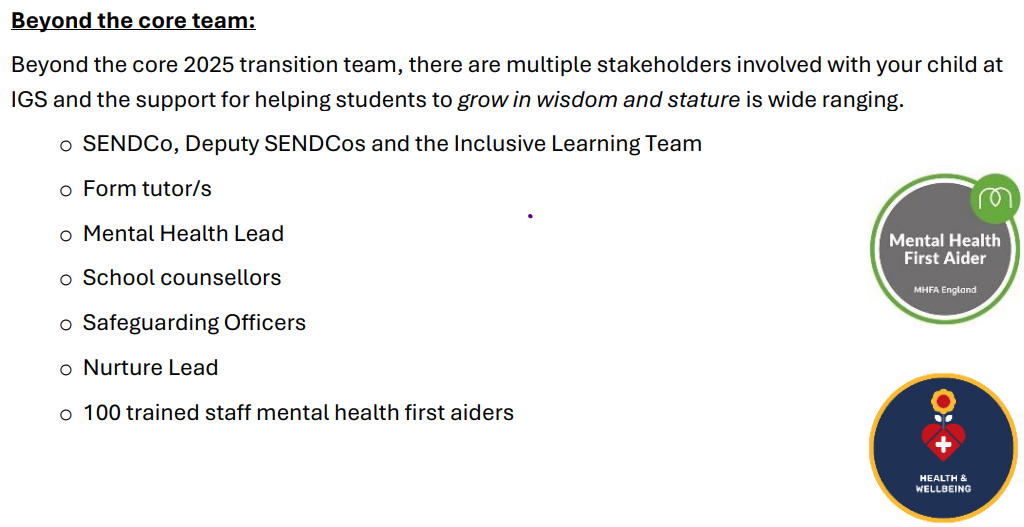 Transition Staff Team